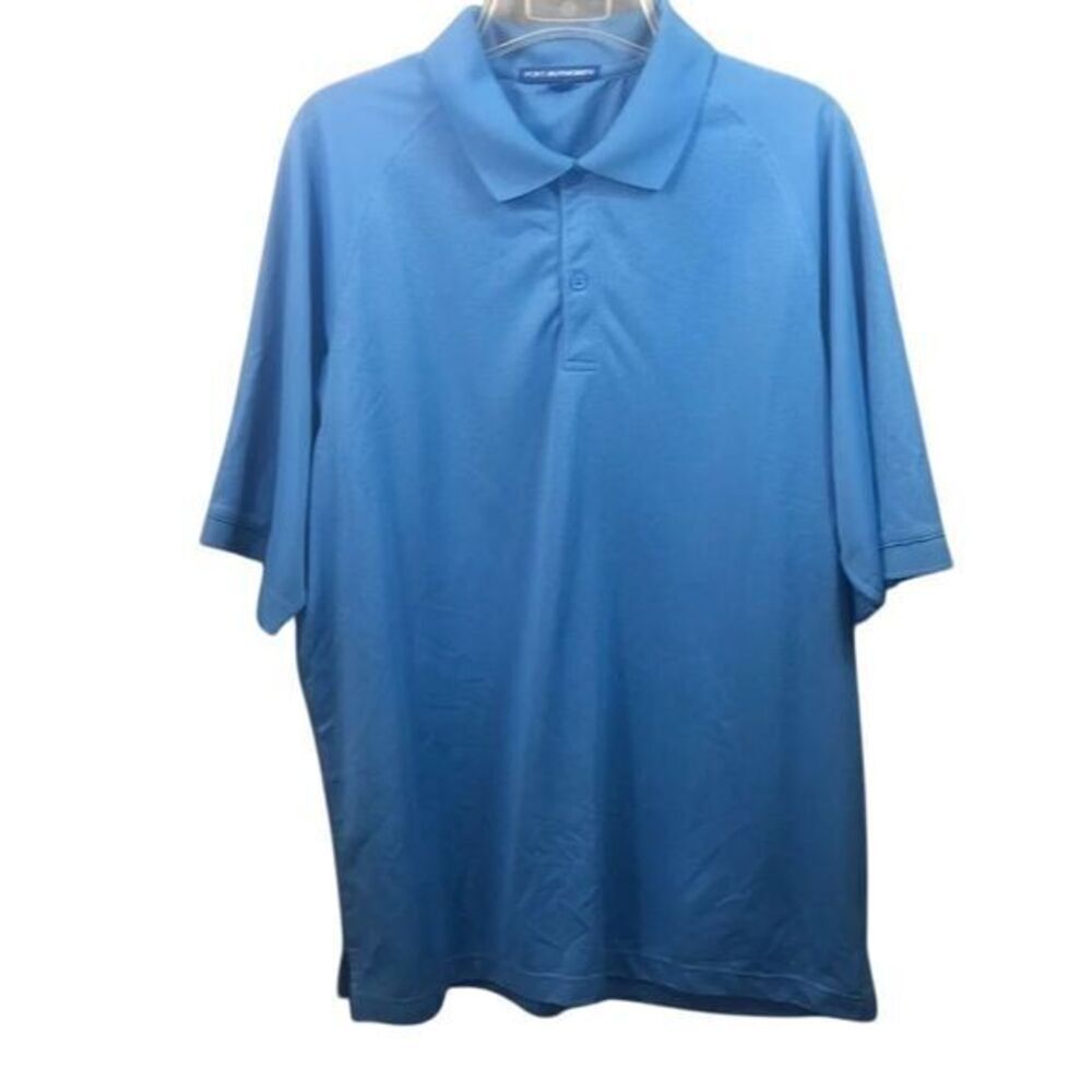 Port Authority Mens Blue Polo Shirt Golf‎ Casual Athleisure